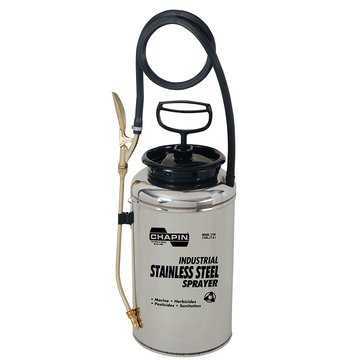 Handheld Sprayer, Open Head, 2 gal Tank, Stainless Steel Tank, 0.4 to 0.5 gpm, 4 in Fill Opening