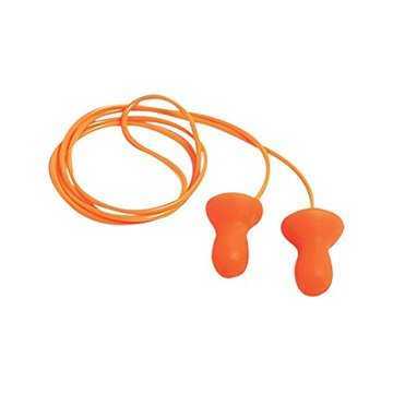 Corded Reusable Ear Plug, 26 dB, Bell, Orange, M/Regular