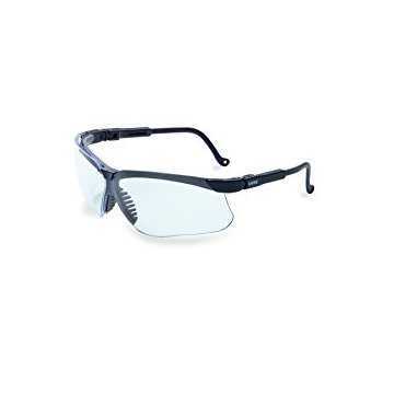 Safety Glasses, Medium, Uvextreme® Anti-Fog, Anti-Scratch, Clear, Wraparound, Black
