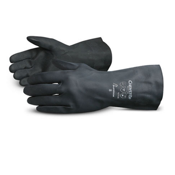 CHEMSTOP UNSUPPORTED BLACK NEOPRENE CHEMICAL RESISTANT GLOVE, XL