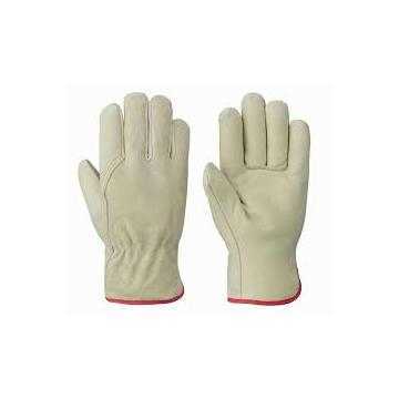 1-piece Palm Women's Fitter's Cowgrain General Purpose Gloves, Beige, Leather