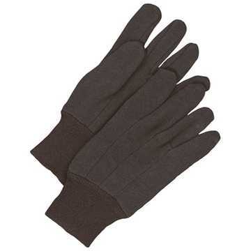 Safety Gloves, Large, Brown, Polyester/Cotton Jersey Backing