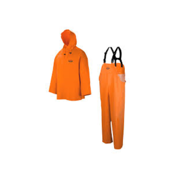 Costume de pluie ouragan 801, G, orange haute visibilité, PVC/polyester
