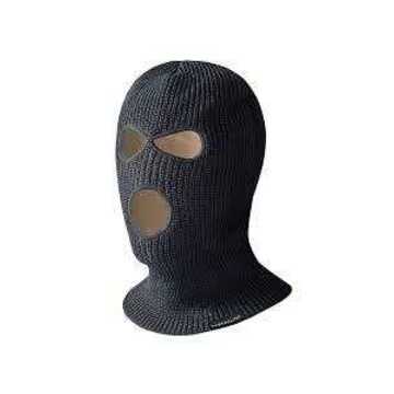 3-Hole Balaclava, One-Size Fit All, Black, Acrylic