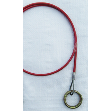 Cable Choker W/o-ring 4ft X 1/4in Ansi W/red Vinyl Coating