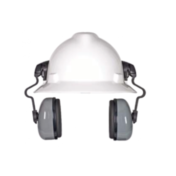 Casque antibruit diélectrique, 25 dB, gris, bande polymère, mousse coussinée