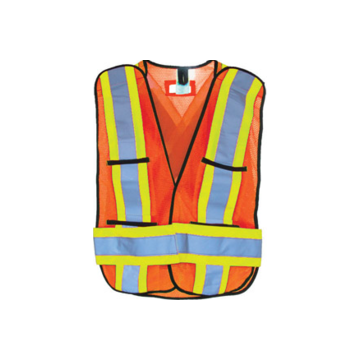 Gilet de sécurité routière, universel, orange, polyester, classe 2