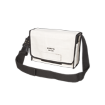 Messenger Pouch Bag, 13.5 in, 4 in, 9 in, Canvas, White, 1