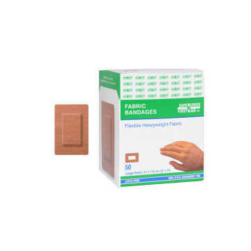 Patch Bandage, poids lourd, grand, 5.1 cm wd x 7.6 cm lg, tissu tissé coton/rayonne