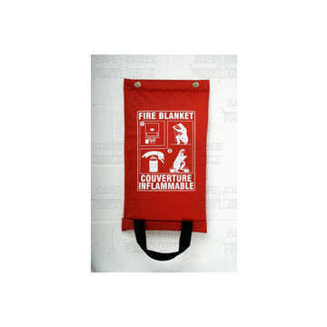 Hanging Pouch Fire Blanket, 150 cm wd x 183 cm lg, Fiberglass Fabric