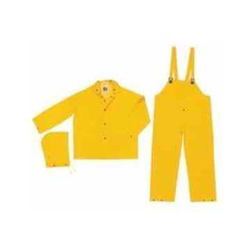 Costume de pluie, homme, jaune, polyester, PVC