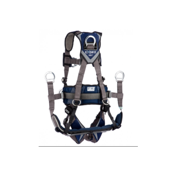 Tower Climbing Harness, Large, 420 lb, Gray, Polyester Aluminum D-Ring, Zinc Plated Steel Buckle