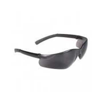 Safety Glasses Lightweight, R, Hard Coated/impact-resistant, Smoke, Half Framed, Input/output