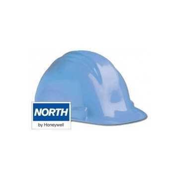 Front Brim Head Protection Hard Hat, Fits Hat 6-3/4 to 7-3/8 in, Sky Blue, HDPE, 4 Point Ratchet Nylon, Class E