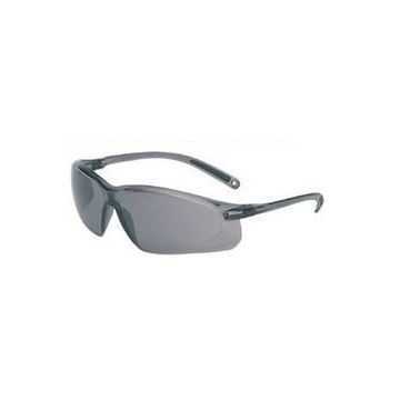 Safety Glasses, Medium, Anti-Scratch, Gray, Frameless, Wraparound, Gray