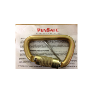 Keylock Kwiklock Carabiner, 3600 lb, 3.55 in Inside wd, 0.94 in, Cold Formed Steel