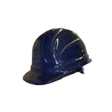 Cap Style Hard Hat, 6-1/2 to 8 in Hat, Dark Blue, High Density Polyethylene, 4 Point Ratchet, Class E