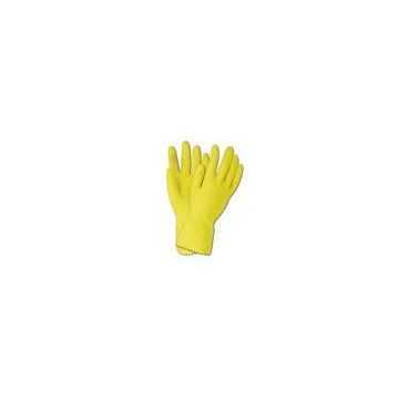 Light Duty Chemical Resistant Gloves, Rubber Palm, Yellow