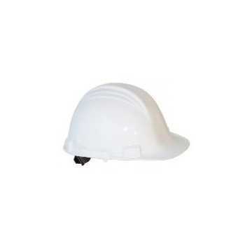 Casque de protection de la tête à bord avant, convient aux chapeaux de 6-1/2 à 8 pouce, blanc, polyéthylène, cliquet à 4 pouceints, classe E, G, C