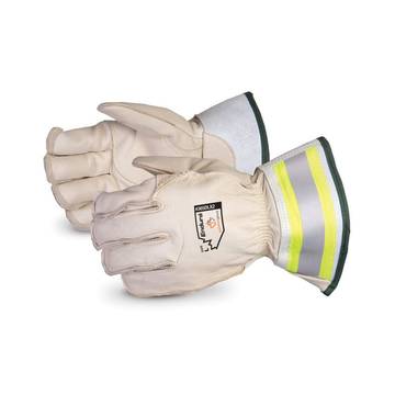 Deluxe Leather Gloves, White, Leather