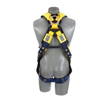 Harnais d'escalade, très grand, 420 lb, jaune, polyester repoussant, gilet, acier zingué, aluminium, boucle de torse en acier inoxydable, boucle de jambe à œillets en acier inoxydable, boucle de poitrine en acier zingué