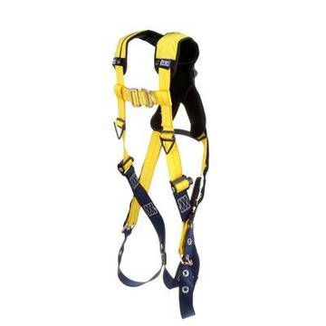 Climbing Harness, X-Large, 420 lb, Yellow, Repel Polyester, Vest, Zinc Plated Steel, Aluminum, Stainless Steel Torso Buckle, Stainless Steel Grommet Leg Buckle, Zinc Plated Steel Chest Buckle