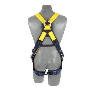 Harnais d'escalade, moyen, 420 lb, jaune, polyester repoussant, gilet, acier zingué, aluminium, boucle de torse en acier inoxydable, boucle de jambe à œillets en acier inoxydable, boucle de poitrine en acier zingué