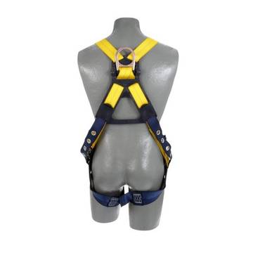 Tower Climbing Harness, Large, 420 lb, Yellow, Repel Polyester, Vest, Zinc Plated Steel, Aluminum, Stainless Steel Torso Buckle, Stainless Steel Grommet Leg Buckle, Zinc Plated Steel Chest Buckle