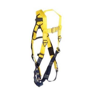 Tower Climbing Harness, Large, 420 lb, Yellow, Repel Polyester, Vest, Zinc Plated Steel, Aluminum, Stainless Steel Torso Buckle, Stainless Steel Grommet Leg Buckle, Zinc Plated Steel Chest Buckle