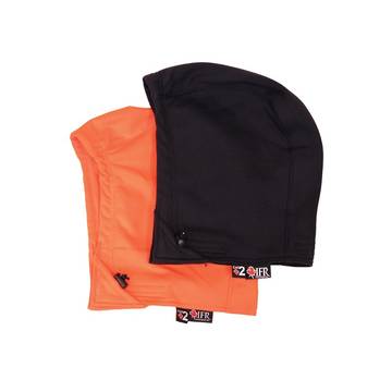 Fleece Detachable Hood, 55% Modacrylic, 45% Cotton, Orange, One Size