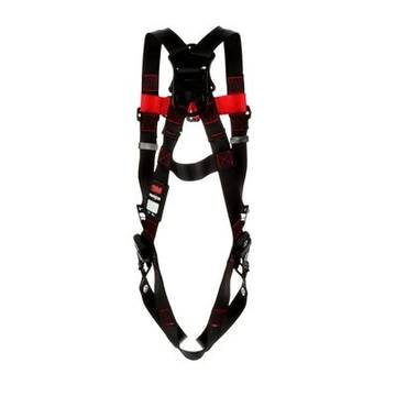 Full Body, ClimbingSafety Harness, Medium/Large, Zinc Plated Steel D-ring, Chest Buckle, Torso Buckle and Leg BuckleBlack, 420 lb