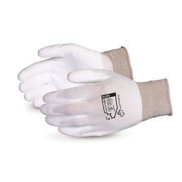 Coated Gloves, No. 9, White, 13 ga Nylon