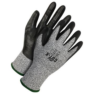 Coated Gloves, Gray/black, 13 Ga Hppe Backing