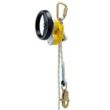 Evacuation/Escape Rescue and Descent Device, 200 ft Length, 130 to 310 lb 1 Person, 130 to 620 lb 2 Person Load Capacity, Aluminum Housing, Yellow Color, 17.65 lb Weight