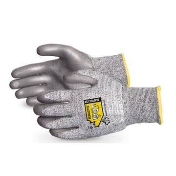 Coated Gloves, Gray, 13 Ga Tenactiv, For Construction