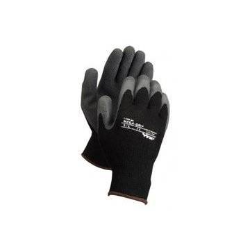 Gants de travail thermo-supportés, paume en caoutchouc, noir