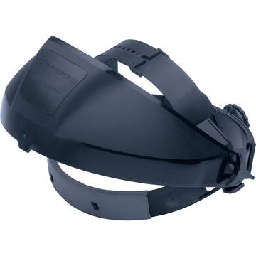 Face Shield, Gray, Plastic, Ratchet Adjustment