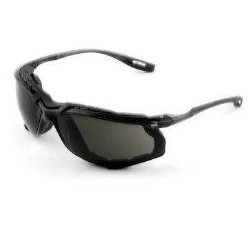 Lunettes de protection avec système de gestion de cordon Virtua 3M(MC) avec joint en mousse, verres antibuée gris