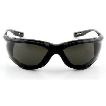 Lunettes de protection avec système de gestion de cordon Virtua 3M(MC) avec joint en mousse, verres antibuée gris