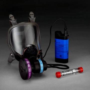Respirator Kit Face Mounted Powered Air Purifying, Full Facepiece, Gray