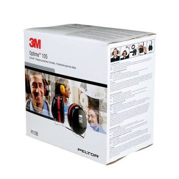 3m™ Peltor™ Optime™ 105 Earmuffs, H10b, Behind-the-head, 10 Pairs Per Case