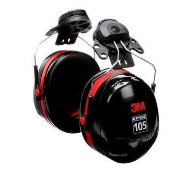 3m™ Peltor™ Optime™ 105 Earmuffs, H10p3e, Hard Hat Attached, 10 Pairs Per Case