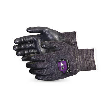General Purpose Coated Gloves, No. 9, Black, Stainless Steel/Composite Fiber