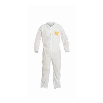 Hooded, Disposable Protective Coverall, X-Large, White, ProShield® 10 Fabric