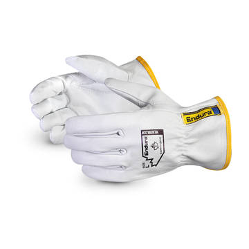 Gants en cuir haute résistance, 3X-grand, blanc, Peau de chèvre