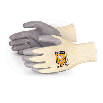 Safety Gloves, Beige/black, Kevlar/composite Filament Fiber
