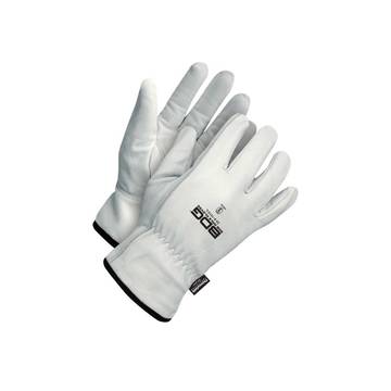 Gloves Driver, Winter, Leather, Pearl, Grain Goatskin Backing