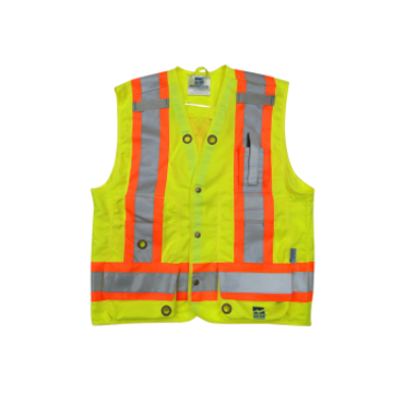 Gilet de sécurité Surveyor, M, vert lime, polyester, classe 2