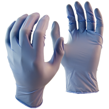 360 Deg Total Coverage Disposable Gloves, Large, Ice Blue, Nitrile