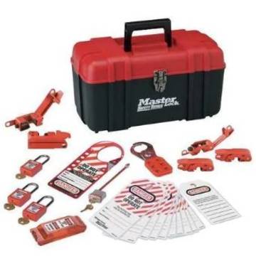Kit de verrouillage personnel portable, rouge, boîtier en plastique, cadenas en thermoplastique